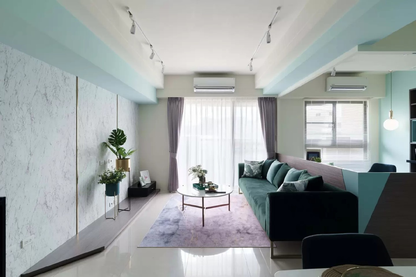 現(xiàn)代北歐風(fēng)格效果圖賞析 漸變藍(lán)的純凈空間 現(xiàn)代北歐風(fēng)格效果圖賞析 漸變藍(lán)的純凈空間